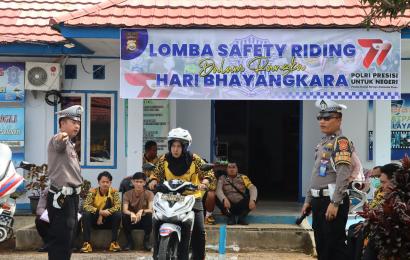 Meriahkan Hari Bhayangkara, Polres Lebong Gelar Lomba Safety Riding