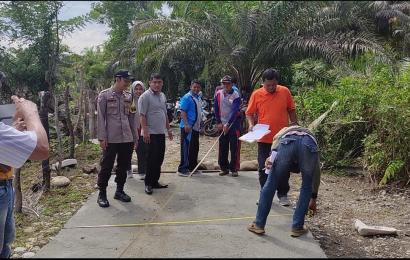 Bhabinkamtibmas Polsek Air Besi, Sertifikasi Pembangunan Fisik Jalan Usaha Tani Desa Tebing Kandang