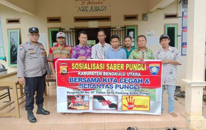 Bhabinkamtibmas Polsek Padang Jaya, Sosialisasi Saber Pungli Kepada Warga Desa Binaan