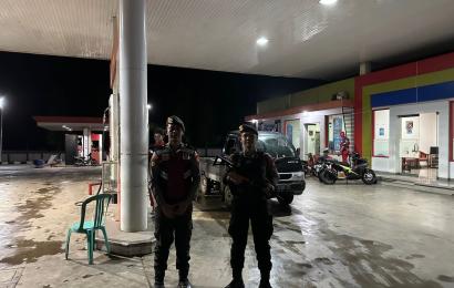 Sat Samapta Polres Bengkulu Utara Melakukan Patroli Ke SPBU Kota Arga Makamur