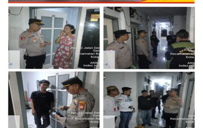 Monitoring Kegiatan Masyarakat, Kapolsek Ratu Agung Sampaikan Imbaun Kamtibmas kepada Penghuni Kostan   
