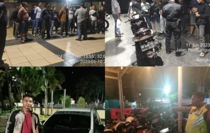 Polresta Bengkulu Patroli Malam, Antisipasi Balap Liar dan Knalpot Brong