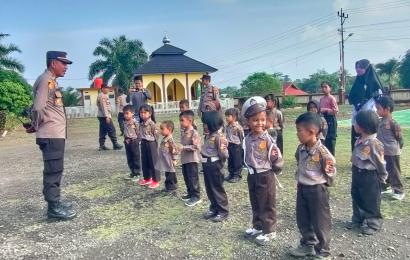 Polisi Sahabat Anak, Polsek Padang Jaya Terima Kunjungan dan Ucapan Hari Bhayangkara ke 77 Dari Paud Korwil IV