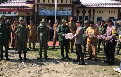 Polsek Kaur Utara, Gelar Pelatihan Linmas di Wilkum 