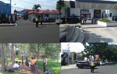 Siang Hari, Personel Polsek Ratu Samban Patroli dan Sambangi Obvit dan Pedagang 