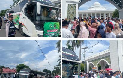 Polresta Bengkulu, Lakukan Pengamanan dan Pengawalan Keberangkatan CJH Kota Bengkulu Kloter ke 5 