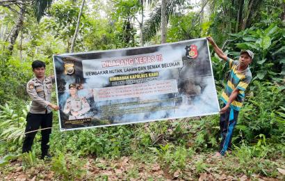 Tumbuhkan Kesadaran Masyarakat Peduli Terhadap Lingkungan, Polsek Muara Sahung Sosialisasikan Karhutlah