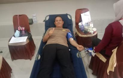 Polres Bengkulu Utara Gelar Donor Darah dalam Rangka Menyambut HUT Bhayangkara ke-77