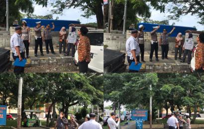 Unit Kamsel Satlantas Polresta Bengkulu Gelar Rekayasa Pemasangan Rambu Lalu-Lintas 