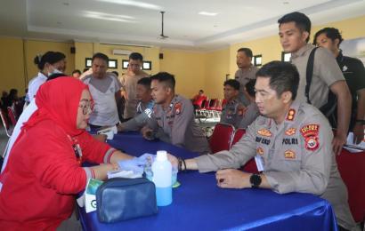 Polres Seluma Gelar Kegiatan Donor Darah Dalam Rangka Hari Bhayangkara Ke-77