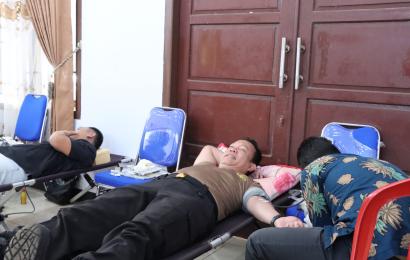 Baksos Donor Darah Personel Polres Lebong, Warnai Rangkaian Hari Bhayangkara Ke-77
