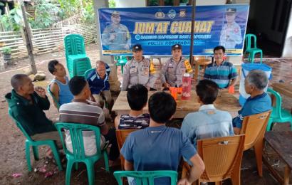 Polsek Kotapadang Gelar Jumat Curhat di Desa Suka Rame 