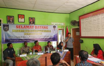 Monitoring Penggunaan DD, Bhabinkamtibmas Polsek Lais Hadiri Acara Penetapan Titik Nol