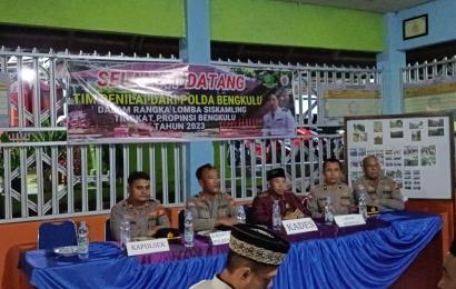 Tim Polda Bengkulu Laksanakan Penilaian Lomba Satkamling di Lebong
