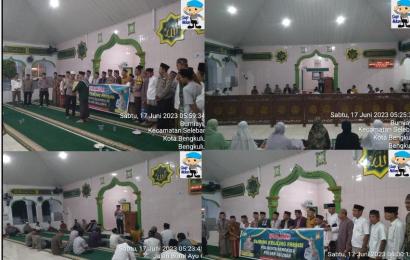 Polsek Selebar Gelar Pengamanan Subuh Keliling di Masjid Al Ahlaq 