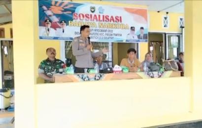 Bhabinkamtibmas Sosialisasi Bahaya Narkoba di Desa Batu Kuning