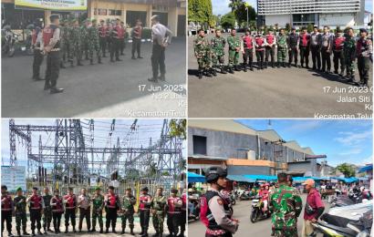 Patroli Perintis, Sat Samapta Polresta Bengkulu Berikan Imbauan kepada Pedagang Pasar Minggu