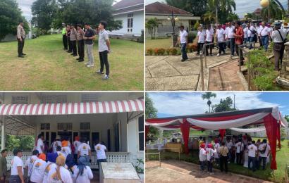 Personel Sat Samapta Polresta Bengkulu dan Jajaran Laksanakan Pengamanan Reuni Akbar IKBA SMPN Jambi 