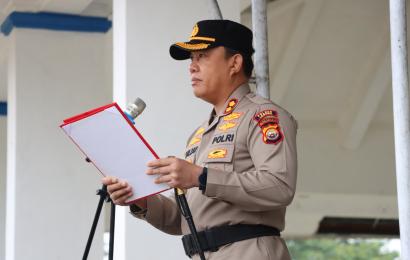 Upacara Bulanan Gabungan, Kapolres Tekankan Sinergi Sukseskan Pemilu 2024