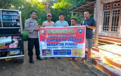 Cegah Pungli, Bhabinkamtibmas Polsek Ketahun Sosialisasi Saber  Pungli