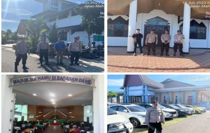 Berikan Rasa Aman kepada Jemaat Gereja, Polsek Gading Cempaka Lakukan Pengamanan