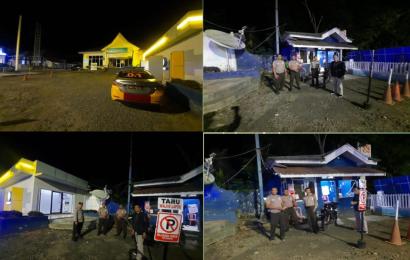 Patroli, Polsek Teluk Segara Berikan Imbauan Kamtibmas kepada Security PLN dan Petugas Parkir