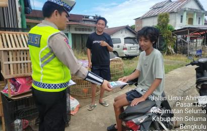 Turjawali Sat Lantas Polres Seluma Patroli di Wilayah Hukum Polres Seluma
