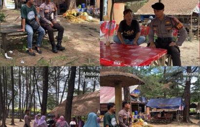 Patroli di Kawasan Pantai Panjang, Sat Samapta Sampaikan Imbaun Kamtibmas 