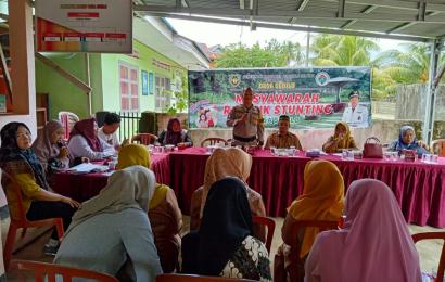 Hadir Dalam Rembuk Stunting Desa Sebilo, Bhabikamtibmas SampaiKan Imbauan