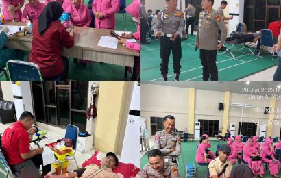 Polresta Bengkulu, Melaksanakan Kegiatan Donor darah Bakti Kesehatan Polri Presisi