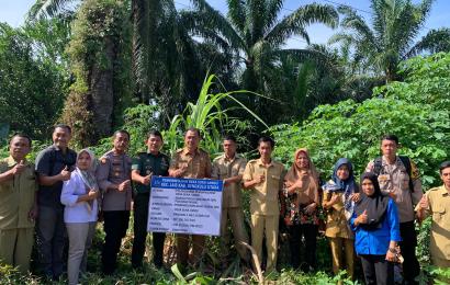 Awasi Penggunaan DD, Kapolsek Lais Hadiri Penetapan Titik Nol Pembangunan di Desa Suka Langu