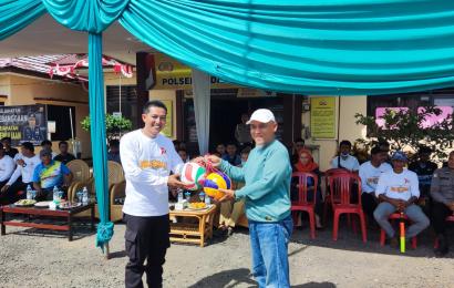 Polsek Padang Jaya Laksanakan Turnamet Bola Voli dan Mancing Mania Dalam Rangka Hari Bhayangkara Ke 77