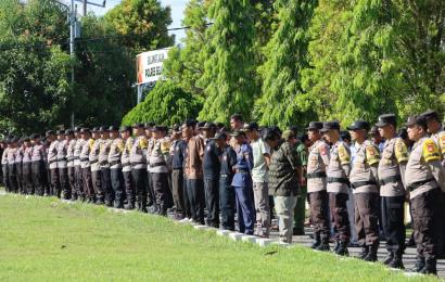 Polres Seluma Gelar Apel Gabungan Kasatkamling dan Linmas 