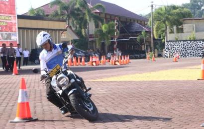 Meriahkan Hari Bhayangkara Ke -77, Ditlantas Polda Bengkulu Gelar Lomba Safety Riding