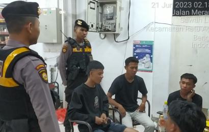 Dit Samapta Patroli Rutin Dini Hari, Berikan Rasa Aman Warga Kota Bengkulu