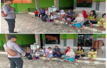Sambang DDS, Bhabinkamtibmas Polsek Kampung Melayu  Sampaikan Imbauan Kamtibmas 