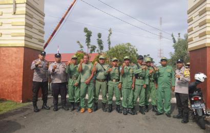Bhabinkamtibmas Polres Kaur Gelar Apel Bersama Linmas 