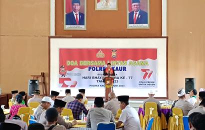 Polres Kaur Gelar Doa Bersama Lintas Agama 
