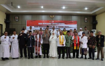 Polres Bengkulu Utara Gelar Doa lintas Agama Sambut Hari Bhayangkara ke-77