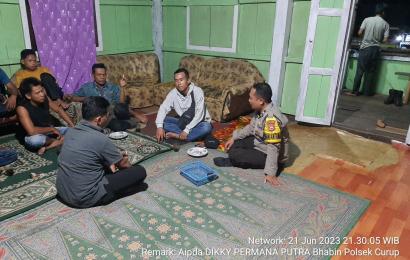 Imbau Kamtibmas, Bhabinkamtibmas Polsek Curup Sambangi Calon Kades