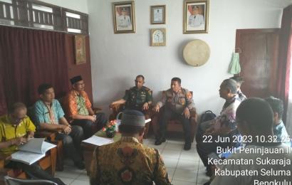 Kapolsek Sukaraja Hadiri Rapat Koordinasi Terkait Hibah Lahan