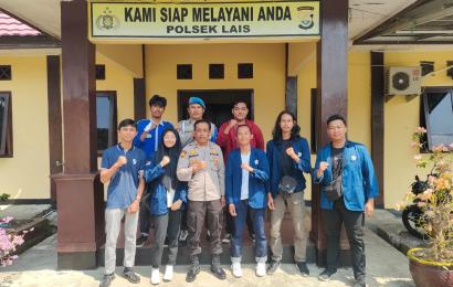Terima Kunjungan Korcam dan Kordes KKN Unib, Kapolsek Lais Sampaikan Pesan 