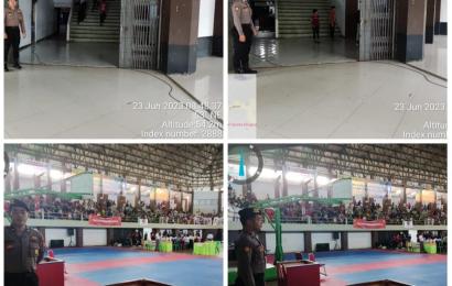 Ciptakan Situasi Aman Selama Pertandingan, Polresta Bengkulu Lakukan Pengamanan Lomba Karate 