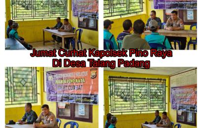 Polsek Pino Raya Gelar Jumat Curhat di Desa Talang Padang