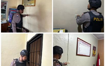 Jaga Keamanan, Polres Kaur Cek Sekitar Mako dan Instalasi Listrik