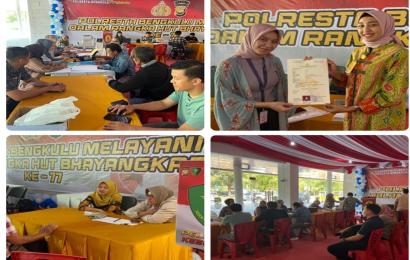 Manjakan Warga, Polresta Bengkulu Melayani One The Spot di Bencoolen Mall