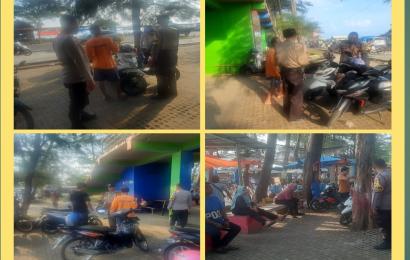 Polsek Teluk Segara Patroli Sore Rutin di Objek Wisata