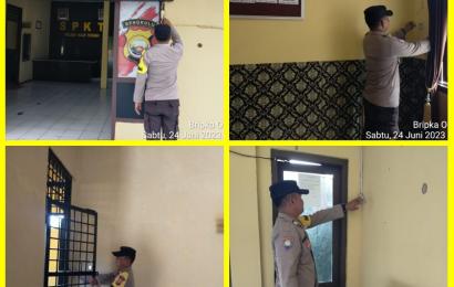 Jaga Kondusifitas, Polsek Jajaran Polres Kaur Lakukan Pengecekan Listrik