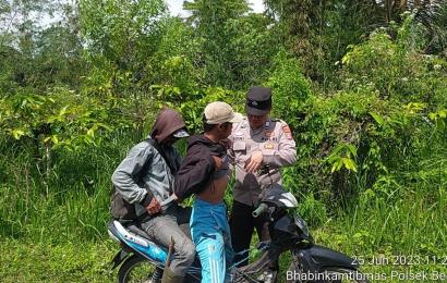 Polsek Sindang Dataran Imbau Warga Merubah Kebiasaan Membawa Sajam