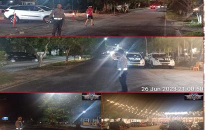 Sat Lantas Polresta Bengkulu Patroli Blue Light Antisipasi 3C dan Balap Liar